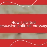 How I crafted persuasive political messages