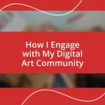 How I Engage with My Digital Art Community