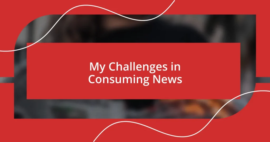 My Challenges in Consuming News